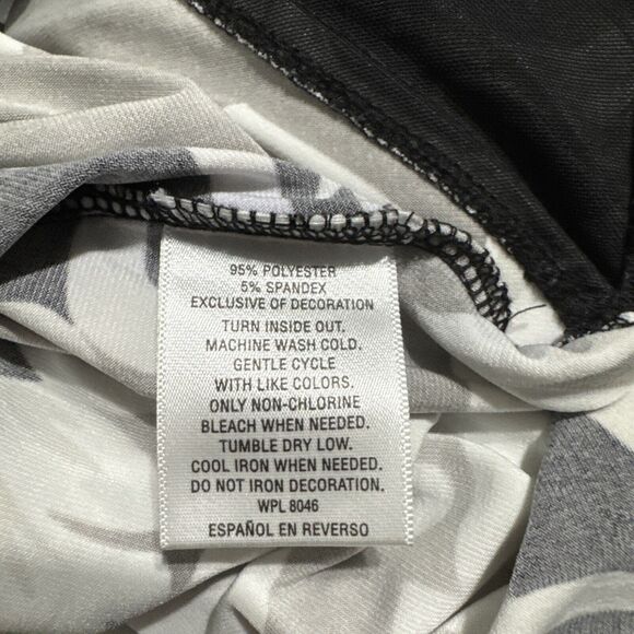 JM Collection 3/4 Sleeve Pullover Blouse Black White Tan Embellished Size XL - Picture 6 of 7